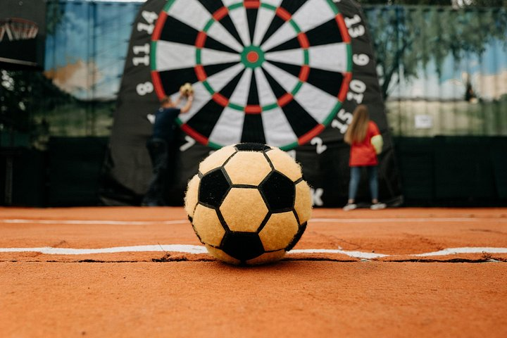 Prague Giant Footdarts Game and Prank